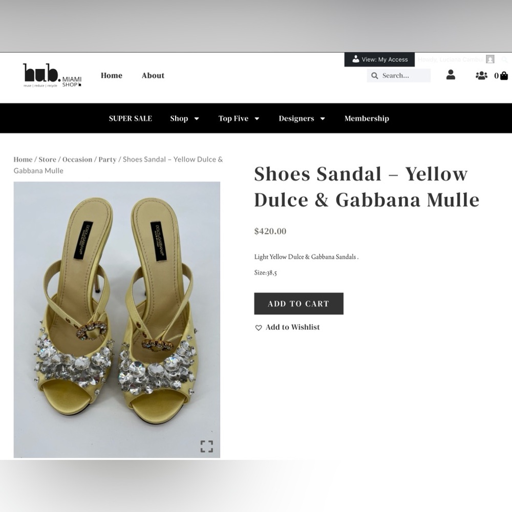 Dolce & Gabbana Light Yellow Crystal Sandals